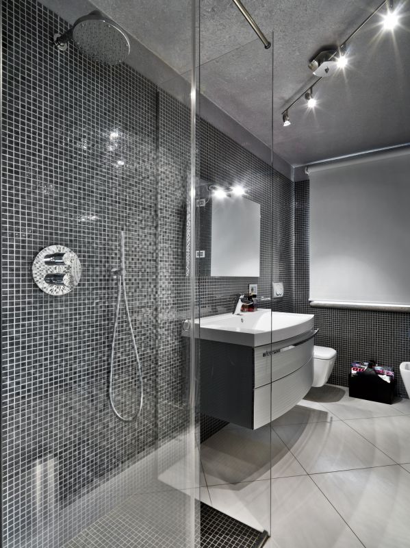 Contemporary Shower with Niches